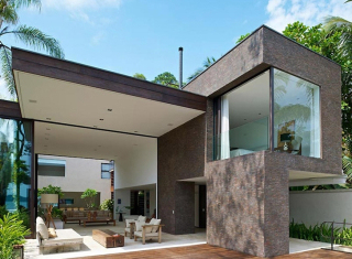Ngôi nhà hiện đại trên bãi biển ở vị trí kỳ lạ, Brazil